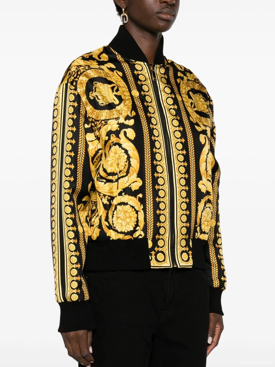 Cheap jacket bomber reversible Versace Barocco Women silk 0707